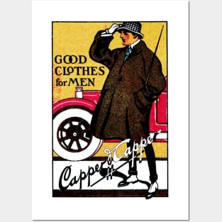 1920's Vintage Men's Clothing Posters and Art